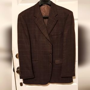 STAFFORD Men's Blazer Brown Wool Tweed size 42R three button